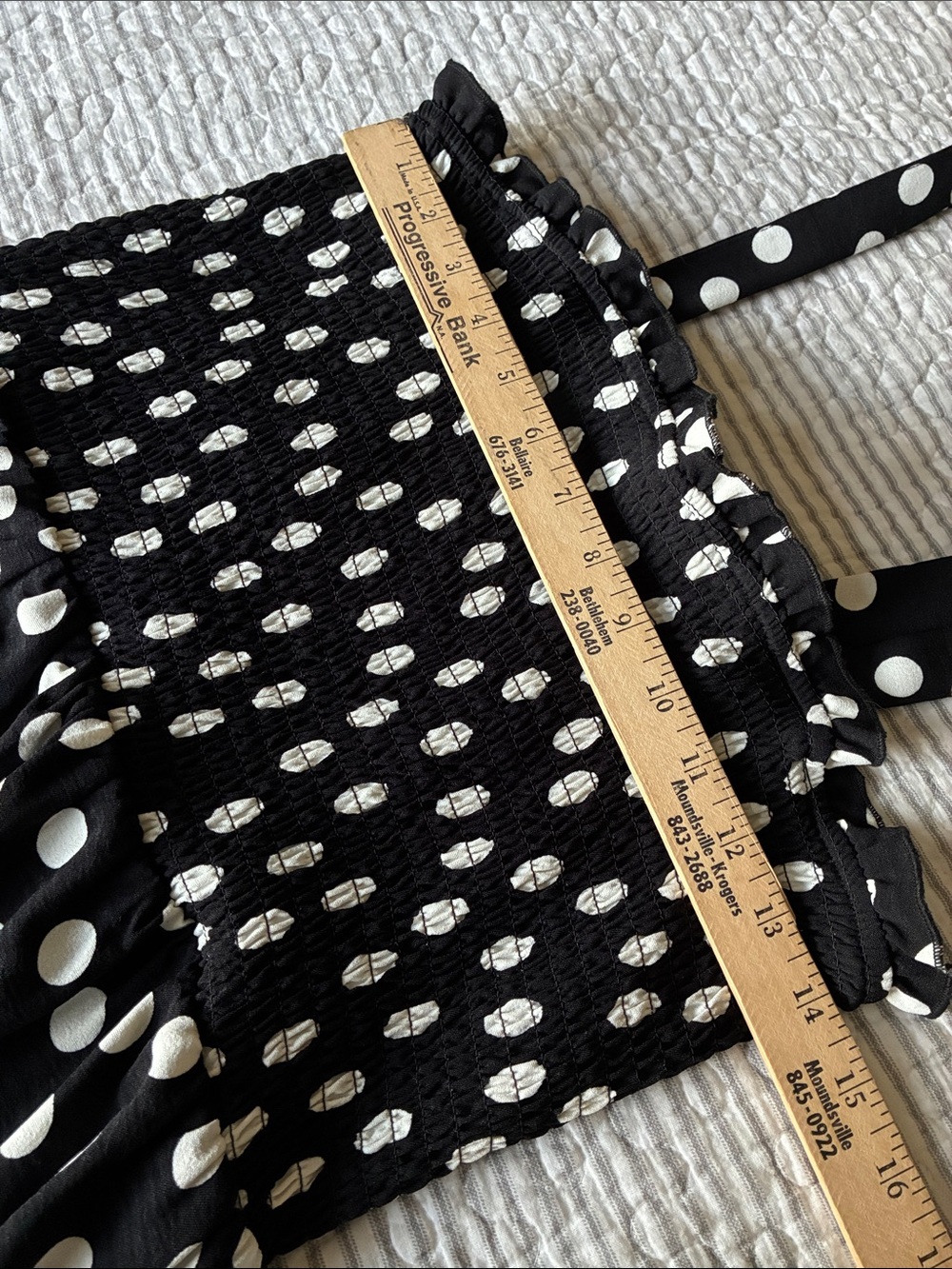 89th & Madison women’s Black and White Polka Dot Midi Dress. Size: Medium - Picture 3 of 5